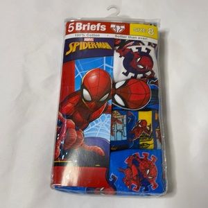 Boys Spider-Man Briefs Size 8 5 pairs. Brand new never opened.
